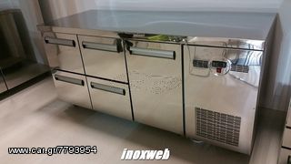 INOXWEB 2025-Ψυγειο παγκος ΣΥΝΤΗΡΗΣΗ  με 4 συρταρια και 1 πορτα 180X60X87
