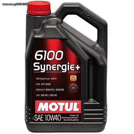 ΛΥΡΗΣ MOTUL 6100 SYNERGIE + 10W40 TECHNOSYNTHESE (4 litre)