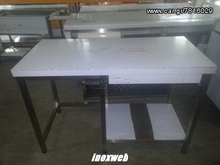 INOXWEB 2027-ΕΠΑΓΓΕΛΜΑΤΙΚΟ Τραπεζι εργασιας 160χ70χ87 θεση πλυντηριου