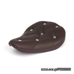 ΜΟΝΟΣΕΛΟ ΕΛΑΤΗΡΙΩΝ FITZZ CUSTOM SOLO SEAT SMALL BROWN VINYL WITH BRASS RIVETS