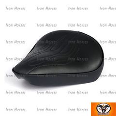 ΜΟΝΟΣΕΛΟ ΕΛΑΤΗΡΙΩΝ FITZZ CUSTOM SOLO SEAT LARGE BLACK VINYL FLAME