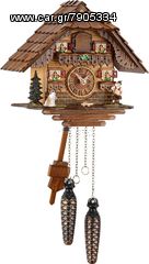 Ρολόι κούκος με χειροποίητη παράσταση αλπικού σπιτιού. Κωδ: 459QM www. CuckooClock .gr