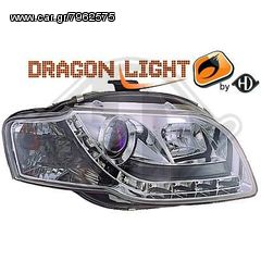 Audi A4-B7 ΦΑΝΑΡΙΑ ΜΠΡΟΣΤΑ DAYLIGHT LED CHROME(ΧΡΩΜΙΟ)