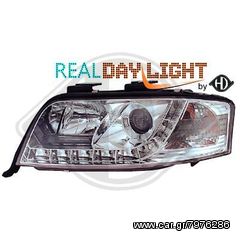 Audi Α6 ΦΑΝΑΡΙΑ ΜΠΡΟΣΤΑ DAYLIGHT LED CHROME(ΧΡΩΜΙΟ)