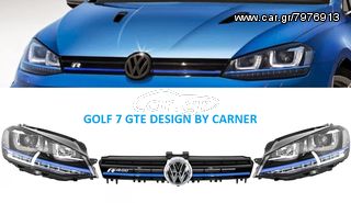 VW Golf VII 7 GTE Look R400 Μούρη Φανάρια και Μάσκα
