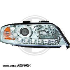 Audi Α6 ΦΑΝΑΡΙΑ ΜΠΡΟΣΤΑ DAYLIGHT LED CHROME(ΧΡΩΜΙΟ)