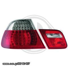 ΦΑΝΑΡΙΑ ΠΙΣΩ LED E46 CABRIO Πισινά Φανάρια Bmw 3ER E46 Cabrio 00-05 (Κόκκινο/Κρύσταλλο-LED)
