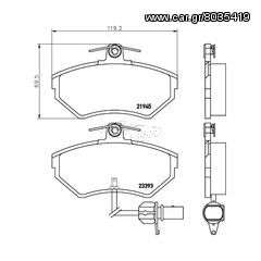 AUDI A4 / VW PASSAT ΣΕΤ ΤΑΚΑΚΙΑ ΕΜΠΡΟΣ TEXTAR GERMANY-thumb-1