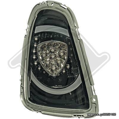 Mini R56/57/One Cooper Clubman 11-16 ΦΑΝΑΡΙΑ ΠΙΣΩ  BLACK-ΜΑΥΡΑ LED