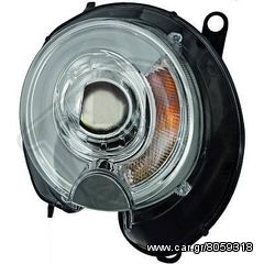 Mini R56/57/One Cooper Clubman 06-10 ΦΑΝΑΡΙΑ ΕΜΠΡΟΣ ANGEL EYES  CHROME-ΧΡΩΜΙΟ LED