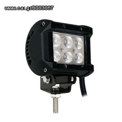 LIGHT BAR - Double Row - Bottom Bracket, 18W 4", Combo  eautoshop.gr