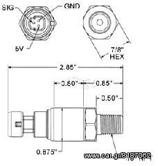 AEM MAP SENSOR 5BAR(75PSI)  30-2130-75-thumb-3
