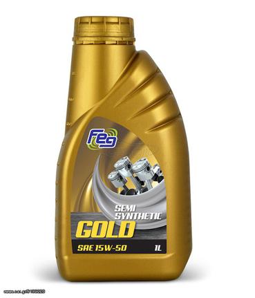 ΛΙΠΑΝΤΙΚΟ ΗΜΙΣΥΝΘΕΤΙΚΟ FEG GOLD SAE 15W-50 SEMI-SYNTHETIC (1LT)