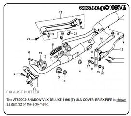 ΚΑΛΥΜΑ ΕΞΑΤΜΙΣΗΣ HONDA VT 400 SHADOW / VT 600 SHADOW / STEED-thumb-3