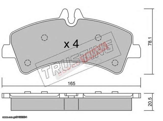 Σετ τακάκια οπίσθια Mercedes Sprinter νέου τύπου  >06/2006,vw crafter