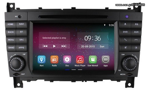 MERCEDES CLK W209 - ΕΡΓΟΣΤΑΣΙΑΚΗ ΟΘΟΝΗ GPS-DVD-MP3 ANDROID 5.1!!