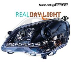 VW POLO 9N3 DAYLIGHT ΦΑΝΑΡΙΑ ΜΠΡΟΣΤΑ BLACK-ΜΑΥΡΑ