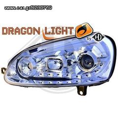 VW JETTA DAYLIGHT ΦΑΝΑΡΙΑ ΜΠΡΟΣΤΑ CHROME-ΧΡΩΜΙΟ