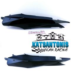 Ουρα αριστερή  γνησια μαυρη Yamaha Crypton x 135 ...by katsantonis team racing 