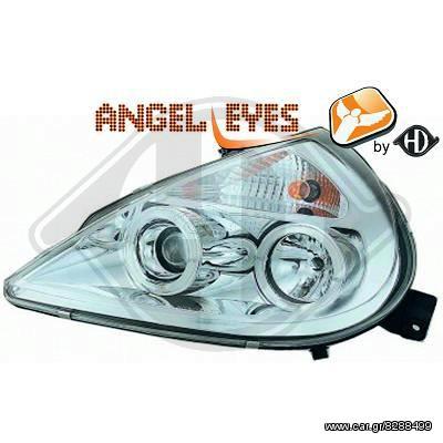 FORD Ka ΦΑΝΑΡΙΑ ΜΠΡΟΣΤΑ ANGEL EYES CHROME-ΧΡΩΜΙΟ