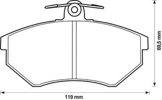 ΤΑΚΑΚΙΑ ΦΡ ΕΜ  (ΚΑΙΝΟΥΡΓΙΑ). SEAT . Για οχηματα με απλη δισκοπλακα , οχι αεριζομενη, με καλώδιο.  PAGID 20901