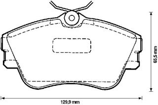 Τακάκια φρ εμπρόσθια (ΚΑΙΝΟΥΡΓΙΟ). VW . T4 90-96. 15" ΖΑΝΤΑ . Οχι αεριζομενη δισκοπλακα .