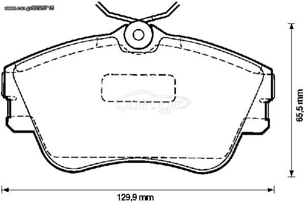 Τακάκια φρ εμπρόσθια (ΚΑΙΝΟΥΡΓΙΟ). VW . T4 90-96. 15" ΖΑΝΤΑ . Οχι αεριζομενη δισκοπλακα .