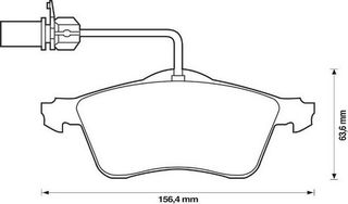Τακάκια φρ εμπρόσθια (ΚΑΙΝΟΥΡΓΙΟ). VW . T4 1997>2004 .  PAGID  T 1196