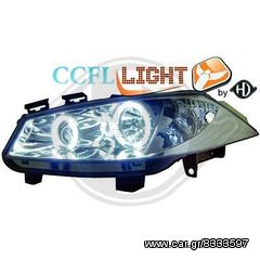 RENAULT MEGANE ΦΑΝΑΡΙΑ ΕΜΠΡΟΣ ANGEL EYES CHROME-ΧΡΩΜΙΟ