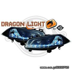 RENAULT MEGANE ΦΑΝΑΡΙΑ ΕΜΠΡΟΣ DAYLIGHT BLACK-ΜΑΥΡΑ
