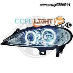 RENAULT MEGANE ΦΑΝΑΡΙΑ ΕΜΠΡΟΣ ANGEL EYES CHROME-ΧΡΩΜΙΟ