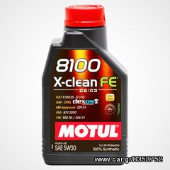 Motul 8100 X-clean FE 5W-30 100% Συνθετικό 1L