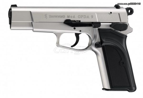 Browning GPDA 9 Nickel 9mm Πιστόλι αντίγραφο ισχυρού κρότου Σηματοδοσίας με ΔΩΡΟ 1 κουτί αβολίδωτα Σηματοδοσίας (50 τμχ) ΒΛΕΠΕ ΣΗΜΑΝΤΙΚΗ ΠΡΟΕΙΔΟΠΟΙΗΣΗ ΑΣΦΑΛΕΙΑΣ ΠΕΛΑΤΩΝ