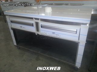 INOXWEB 2027-Ερμάριο με 2 συρτάρια παραλληλα 110χ70χ87