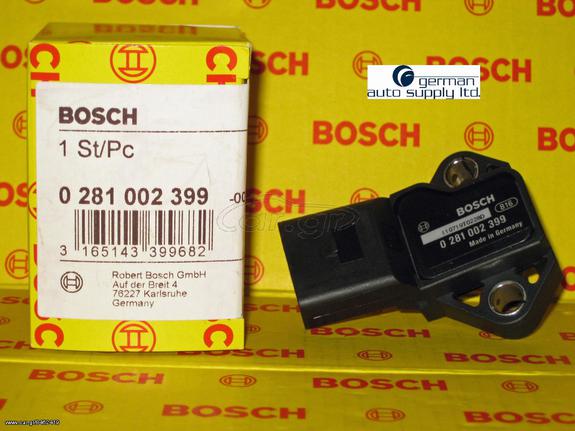 0281002399 BOSCH Aισθητήρας, πίεση υπερπλήρωσης BOSCH EAUTOSHOP.GR ΠΑΡΑΔΟΣΗ ΜΕ 4 ΕΥΡΩ