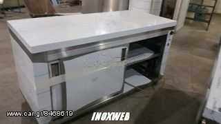 INOXWEB 2026-Θερμοερμάριο επαγγελματικό ανοξείδωτο με συρόμενες πόρτες 140X70X87 εκ ID-ER.TH140