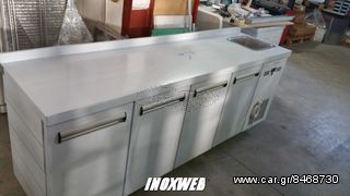 INOXWEB-Ψυγειο παγκος με λαντζα 225χ70χ87