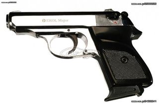 EKOL MAJOR NIKEL 9mm Πιστόλι αντίγραφο starter pistol-ισχυρού κρότου Σηματοδοσίας