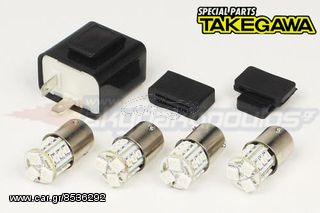 ΚΙΤ TAKEGAWA ΛΑΜΠΕΣ ΦΛΑΣ LED ΜΕ ΦΛΑΣΕΡ ΓΙΑ HONDA MSX-125 ---www.akyriakopoulos.gr---