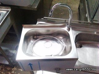 Επιτοίχια λάντζα ποδοκίνητη με μπουτόν 40*29*22 εκ. Υγειονομικός νιπτήρας τύπου Haccp. Ποιότητα & Τιμή Stockinox-thumb-23