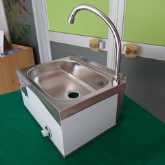 Επιτοίχια λάντζα ποδοκίνητη με μπουτόν 40*29*22 εκ. Υγειονομικός νιπτήρας τύπου Haccp. Ποιότητα & Τιμή Stockinox-thumb-12
