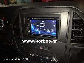 Mercedes Vito-Alpine οθονη (w990bt gps) μαζι με  Phonocar monitor οροφης(vm-183) και καμερα οπισθοπορειας www.korbos.gr