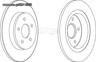 ΔΙΣΚΟΠΛΑΚΕΣ ΠΙΣΩ ΣΕΤ (2) FORD FOCUS II -C-MAX