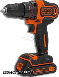 Black and Decker BDCDD186 Δραπανοκατσάβιδο 2 ταχυτήτων Με Μπαταρία 18V - 1,5Αh + ΔΩΡΟ ΓΑΝΤΙΑ ΕΡΓΑΣΙΑΣ,ΠΡΙΟΝΙ ΚΛΑΔΟΥ,ΣΟΥΓΙΑΣ(ΕΩΣ 6 ΑΤΟΚΕΣ Η 60 ΔΟΣΕΙΣ)