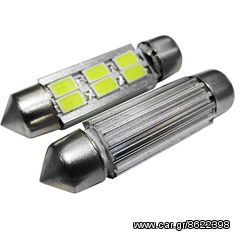 Σωληνωτός LED 36mm 6 SMD 5630 9-32 Volt Ψυχρό Λευκό05971 (ΕΩΣ 6 ΑΤΟΚΕΣ ή 60 ΔΟΣΕΙΣ)