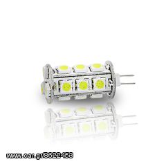 G4 με 18 led 2.64 Watt 10-30V DC Ψυχρό Λευκό 03981 (ΕΩΣ 6 ΑΤΟΚΕΣ ή 60 ΔΟΣΕΙΣ)