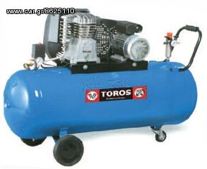 Toros - Αεροσυμπιεστής μονοφασικός 200lt , 3Hp N3-200C-3M 602002(ΕΩΣ 6 ΑΤΟΚΕΣ ή 60 ΔΟΣΕΙΣ)