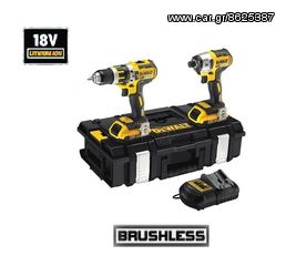 DEWALT DCK250D2 18V XR Li-Ion ΣΕΤ BRUSHLESS ΠΑΛΜΙΚΟ ΚΑΤΣΑΒΙΔΙ & ΚΟΜΠΑΚΤ ΚΡΟΥΣΤΙΚΟ ΔΡΑΠΑΝΟΚΑΤΣΑΒΙΔΟ 2.0 Ah  (ΠΛΗΡΩΜΗ ΕΩΣ 60 ΔΟΣΕΙ