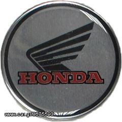 Αυτοκόλλητο Honda Στρογγυλό Ασημί