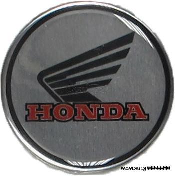 Αυτοκόλλητο Honda Στρογγυλό Ασημί